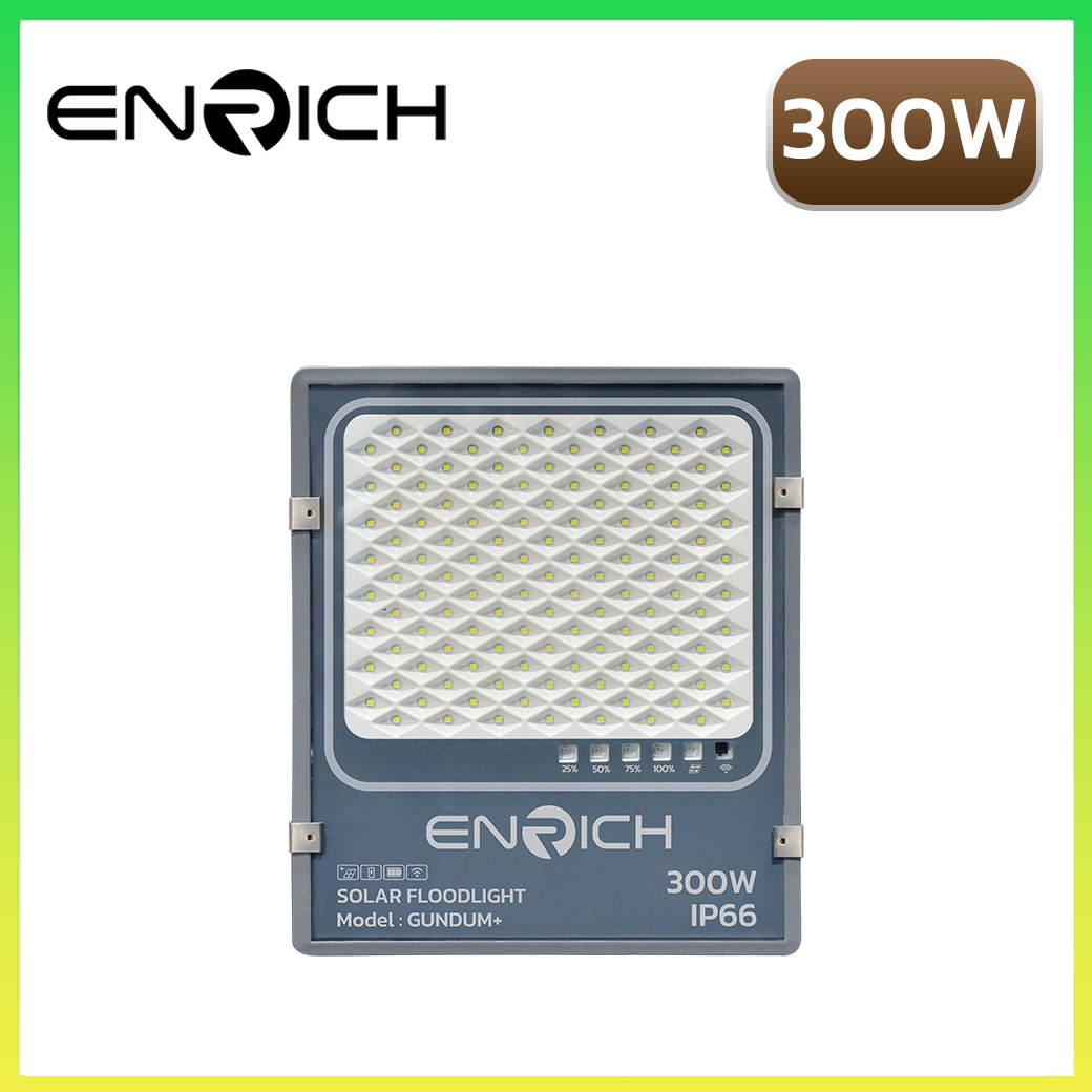 สปอร์ตไลท์โซล่าเซลล์ LED ENRICH 300W GUNDAM+-01