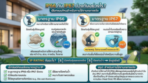 IP66 และ IP67 ต่างกันอย่างไร IP66 และ IP67 ต่างกันอย่างไร