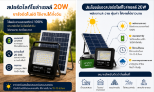 ปัจจัยที่มีผลต่อเวลาการใช้งานสปอร์ตไลท์