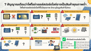 สัญญาณเตือนว่าไฟโซล่าเซลล์สปอร์ตไลท์เป็นสินค้าคุณภาพต่ำ สัญญาณเตือนว่าไฟโซล่าเซลล์สปอร์ตไลท์เป็นสินค้าคุณภาพต่ำ