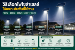 เลือกโซล่าเซลล์ให้เหมาะกับการใช้งาน เลือกโซล่าเซลล์ให้เหมาะกับการใช้งาน